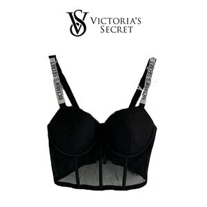 Black lace Victorias Secret corset bralette